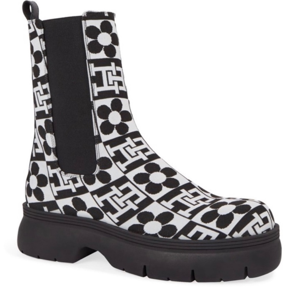 TOMMY HILFIGER TH X RICHARD QUINN MONOGRAM CHELSEA BOOTS